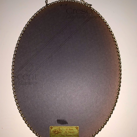 Vintage Oval Victorian Lady Purity Hanging Oval Picture - Picture 4 of 6